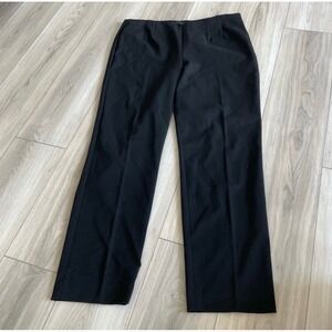 Talbots Black Straight Leg Pants Women Size 14 Classic Business Casual